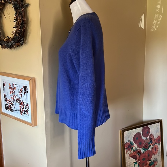 LORD & TAYLOR Size Large Dual Zip 
Super Wool Cashmere Exposed Zip Cardigan Luxe - Picture 10 of 16